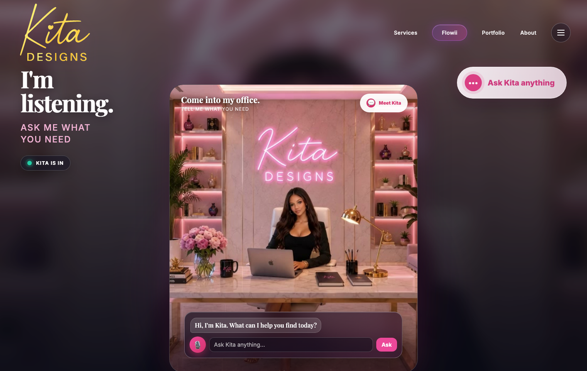 Kita Designs website preview